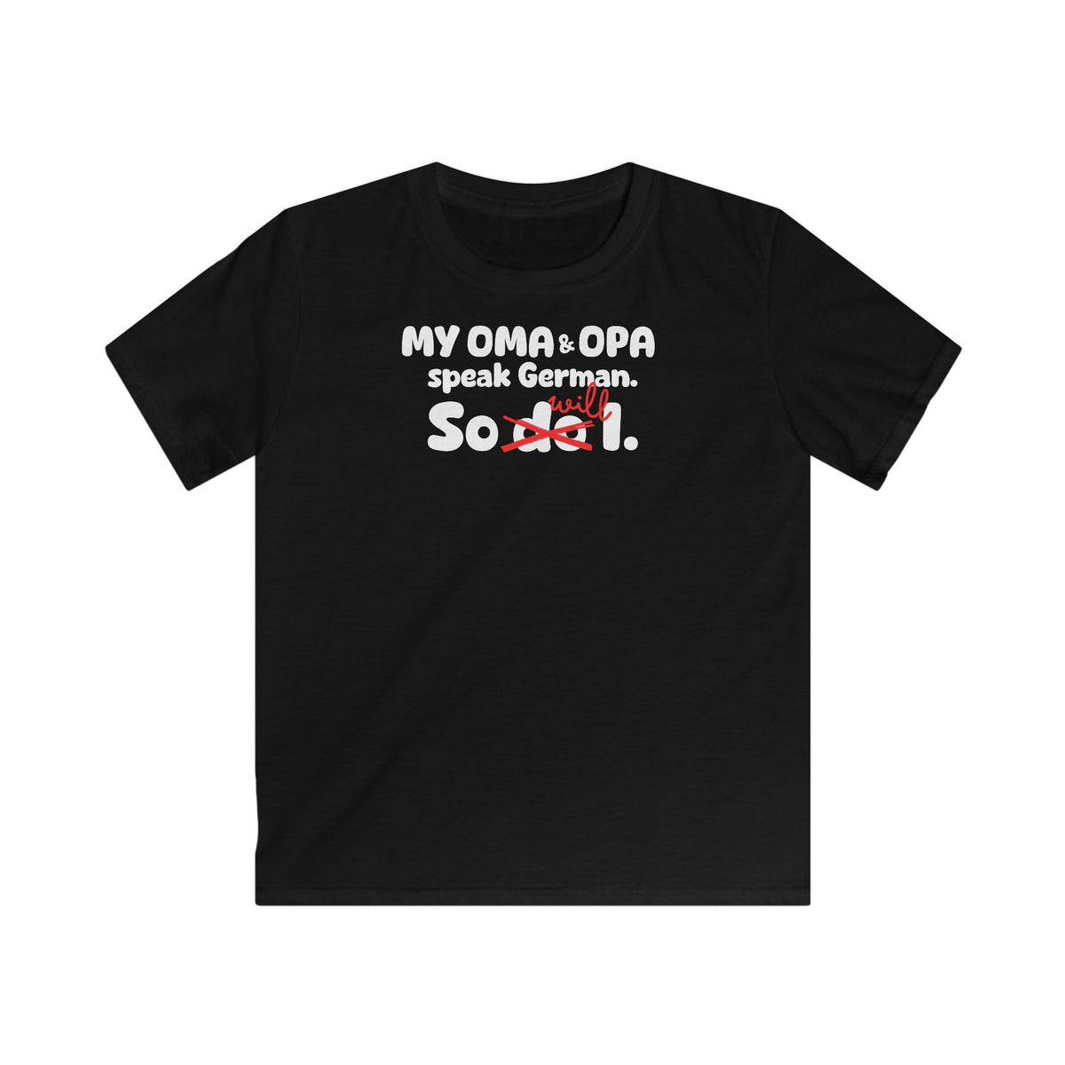 Oma & Opa Legacy Kids T-Shirt in Black