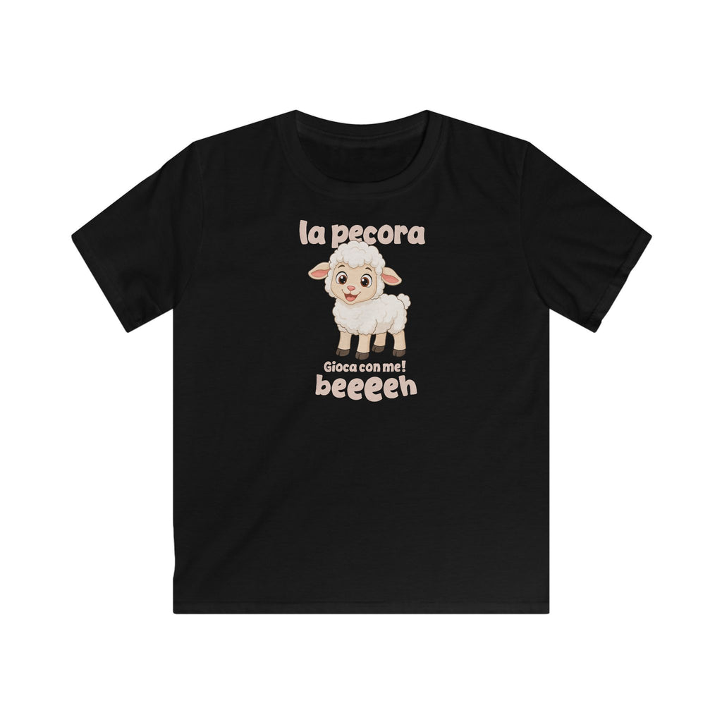 Italian Sheep Kids T-Shirt in Black