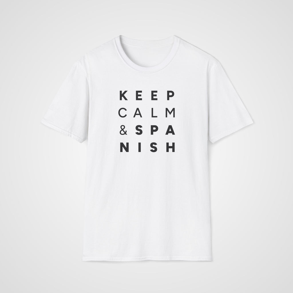 Keep Calm & Spanish T-Shirt in White