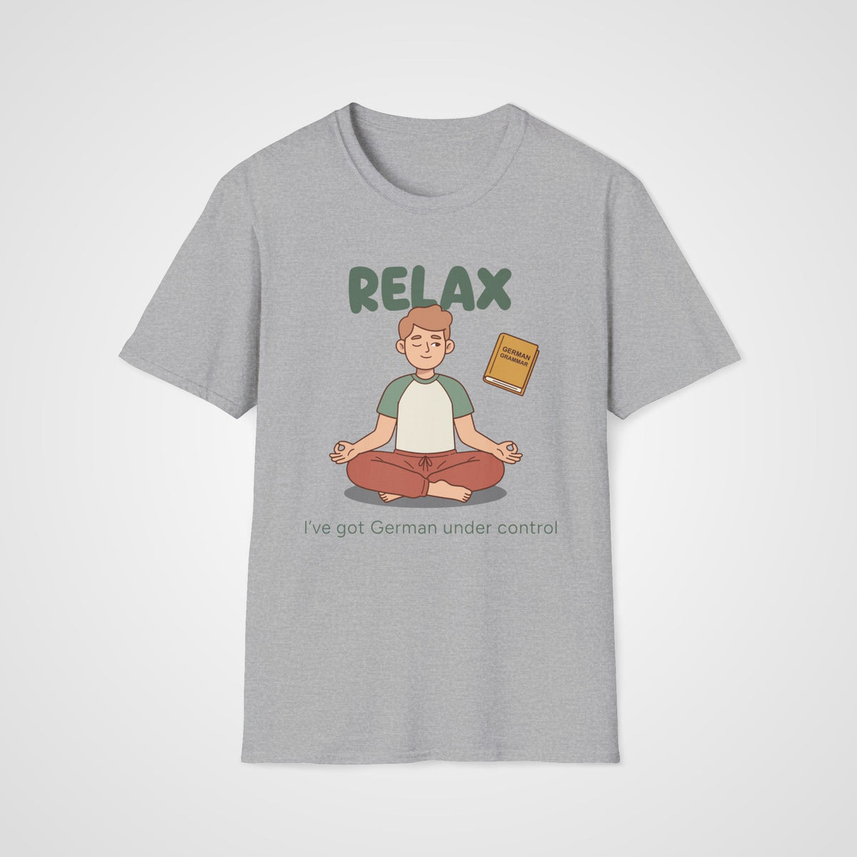 German Grammar Relax T-Shirt in Sport Gray