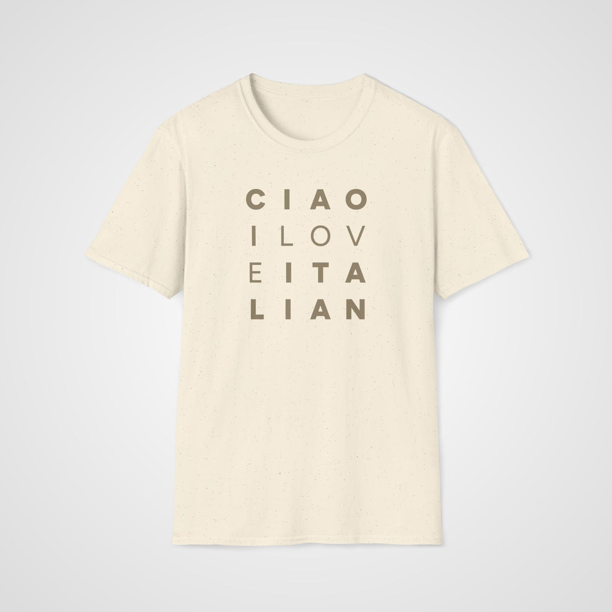 Ciao I Love Italian T-Shirt in Natural