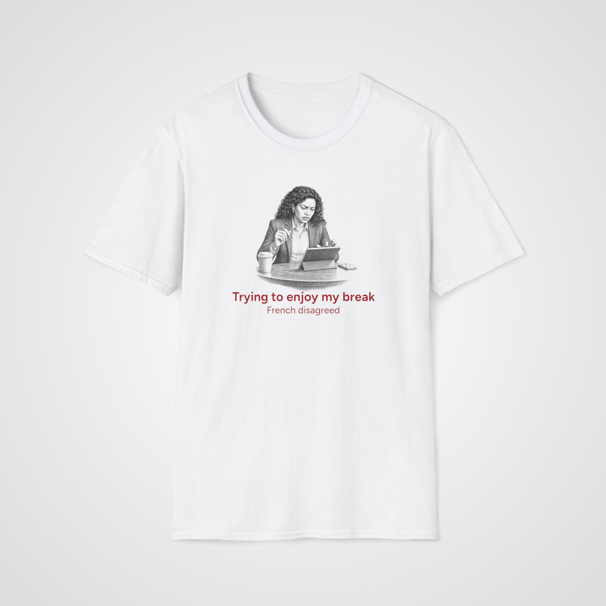 French Disagreed T-Shirt in White