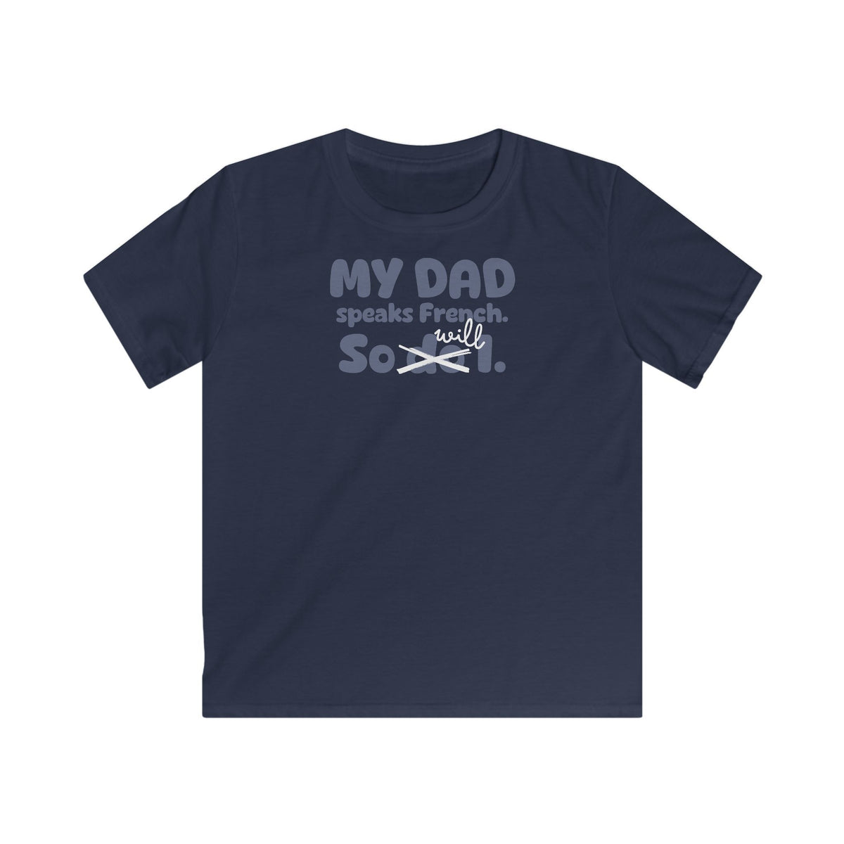 French Dad Legacy Kids T-Shirt in Navy