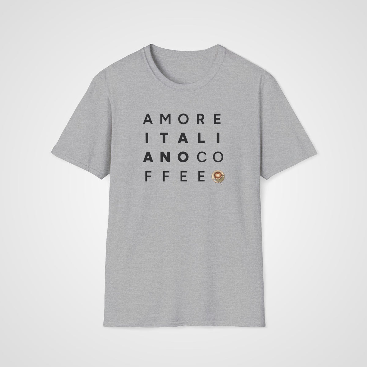Amore Italiano Coffee T-Shirt in Sport Gray
