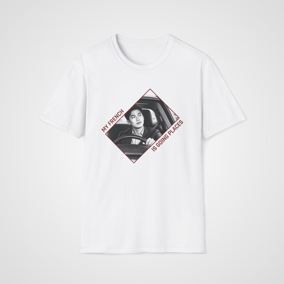 French is going Places T-Shirt in White