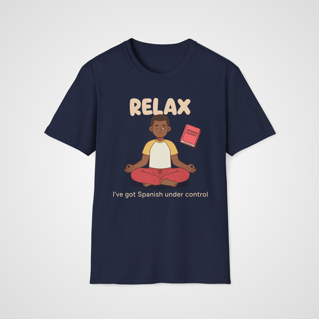 Relax Spanish Learner T-Shirt in Navy