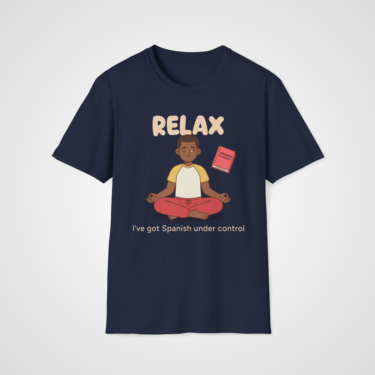 Relax Spanish Learner T-Shirt in Navy