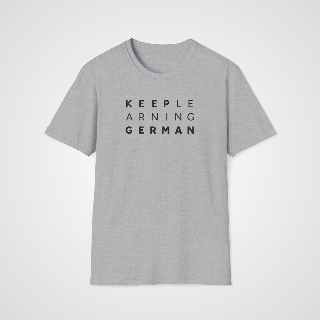Keep Learning German T-Shirt in Sport Gray