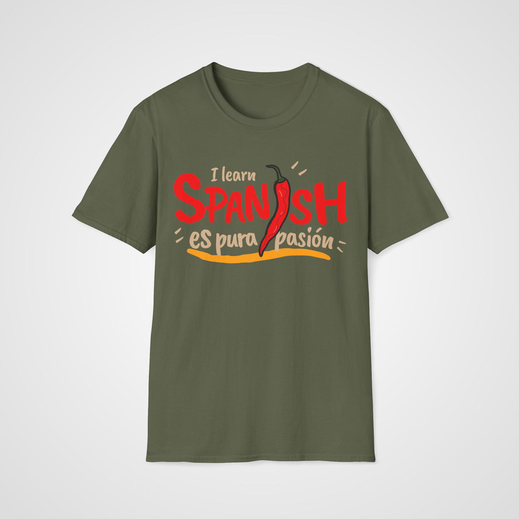 Spanish Pura Pasión T-Shirt in Military Green