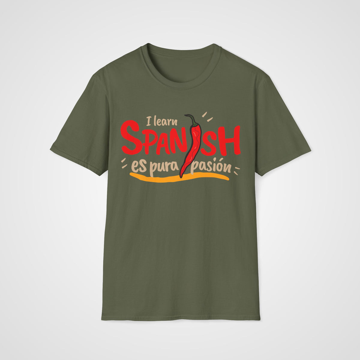 Spanish Pura Pasión T-Shirt in Military Green
