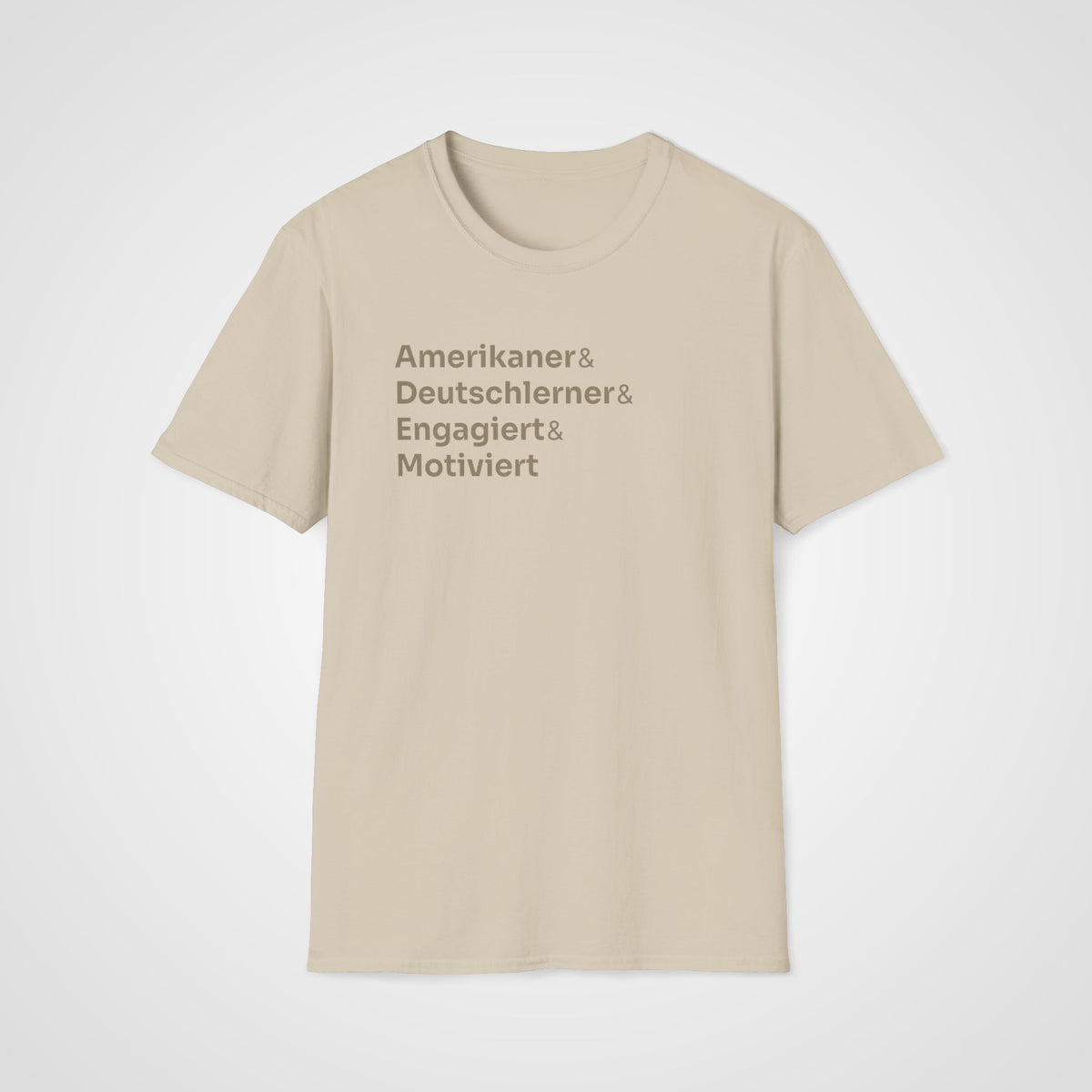 Motivierter Learner T-Shirt in Sand