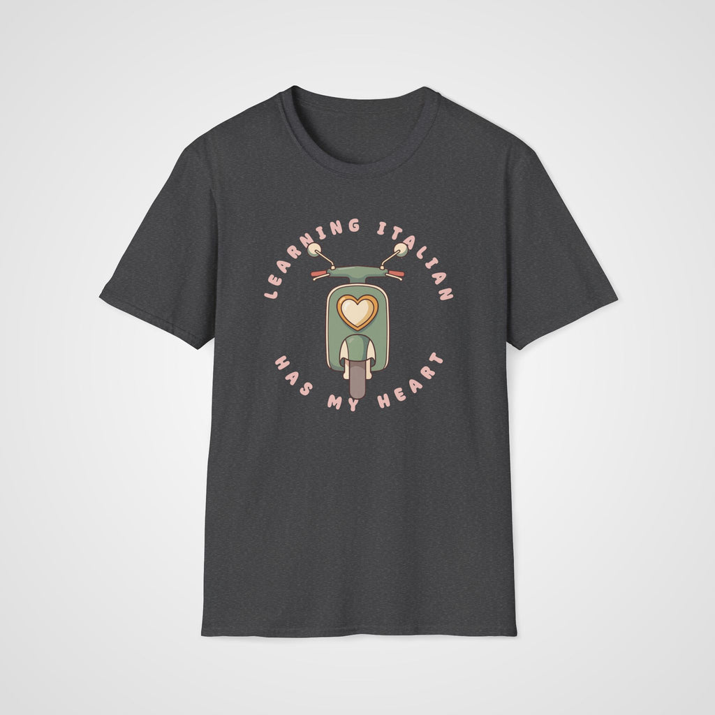 Italian Has My Heart T-Shirt in Dark Heather