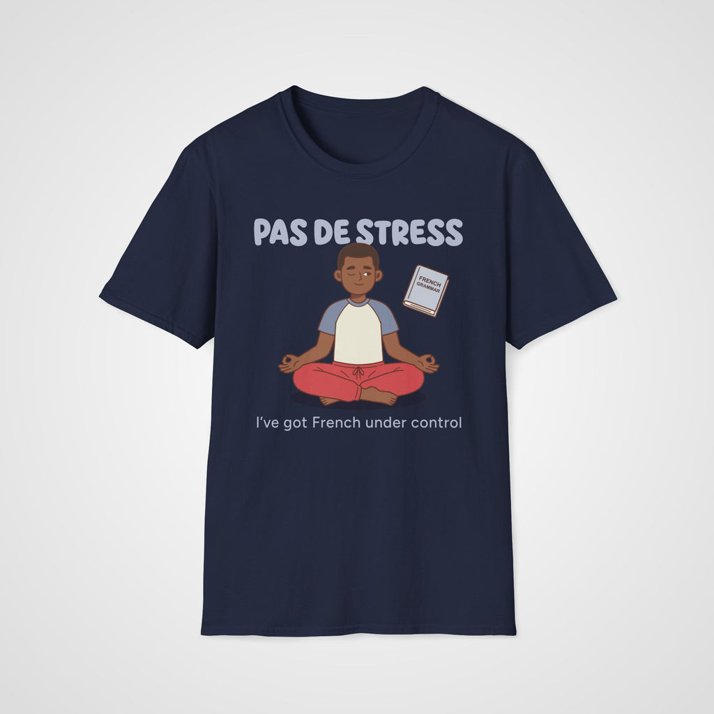 Pas de Stress T-Shirt in Navy