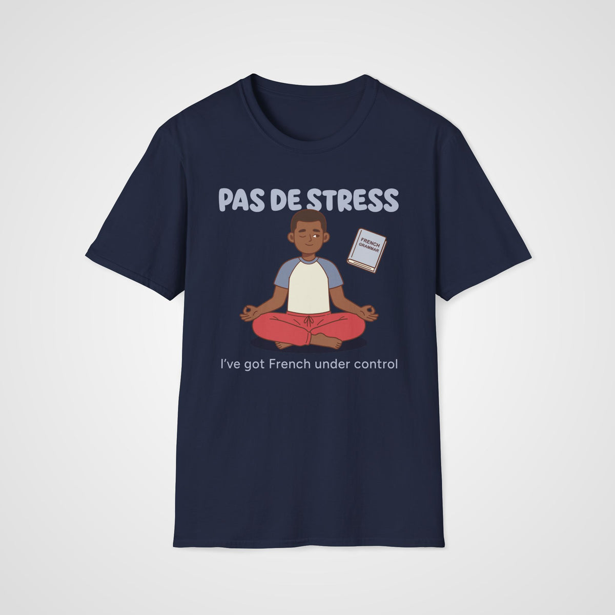 Pas de Stress T-Shirt in Navy