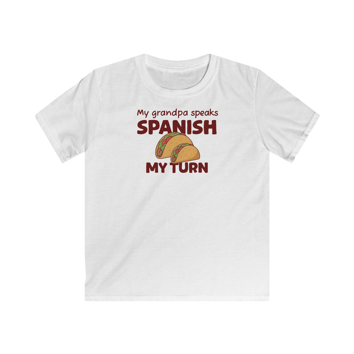 Grandpa Spanish Kids T-Shirt in White