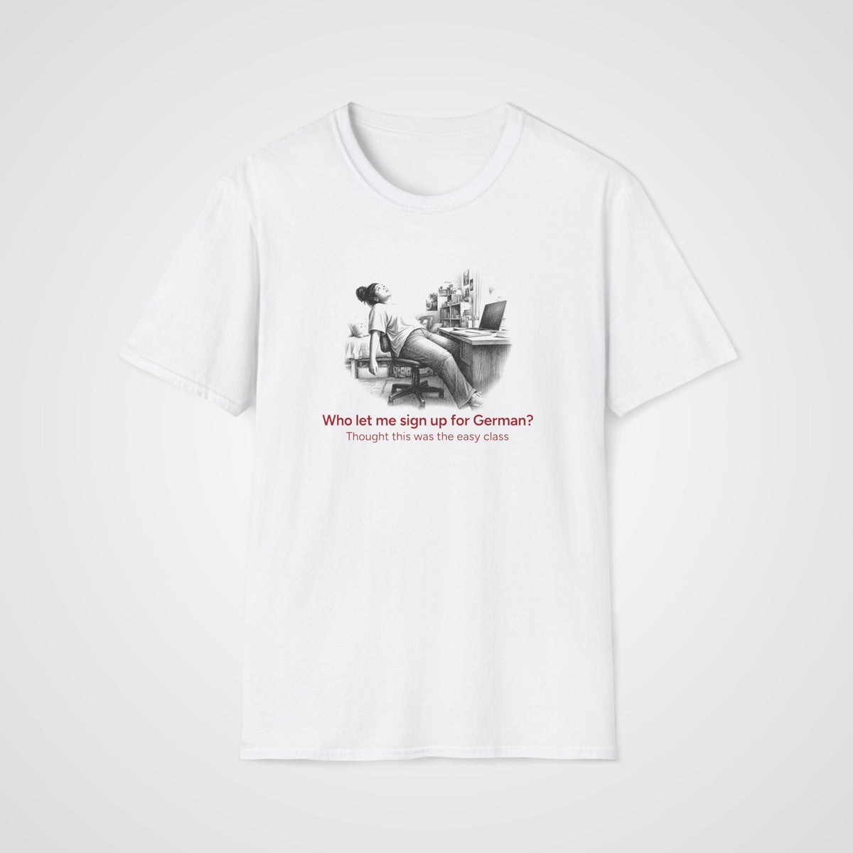 Signed Up for German T-Shirt in White