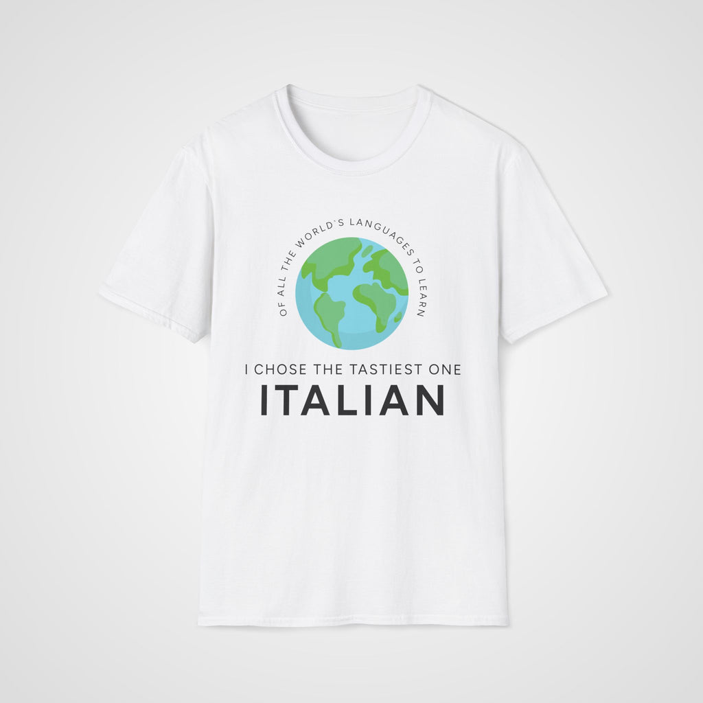 Italian Tastiest Language T-Shirt in White