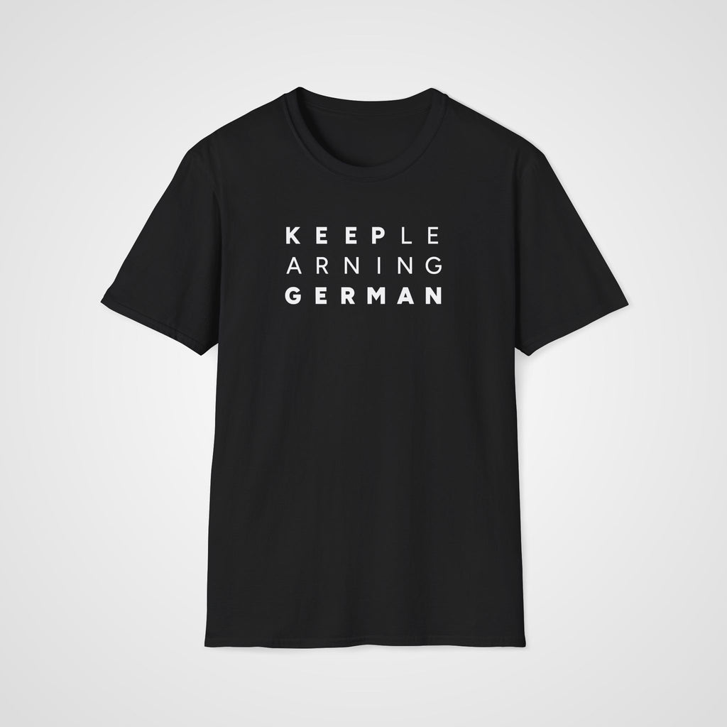 Keep Learning German T-Shirt in Black