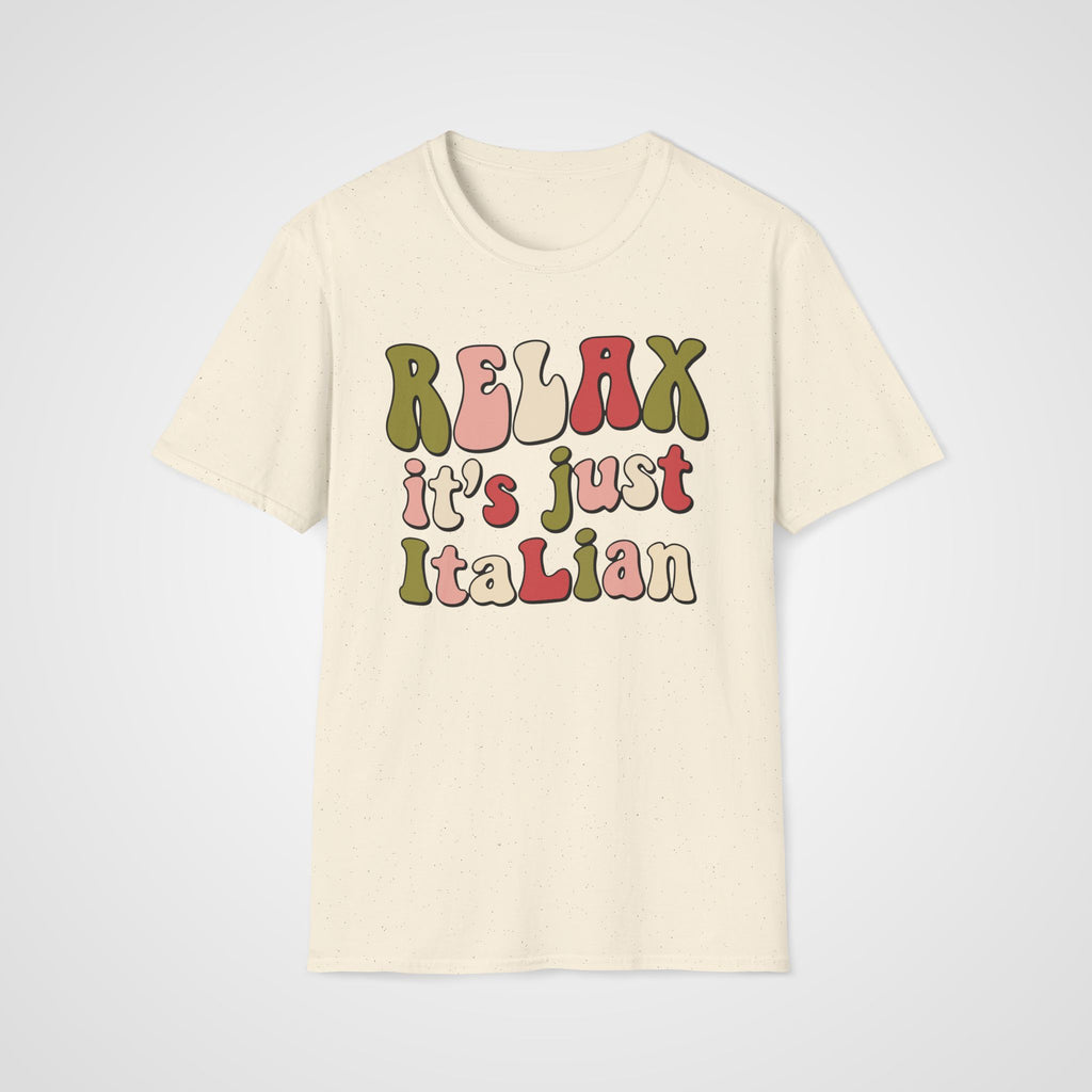 Relax It's Just Italian T-Shirt in Natural