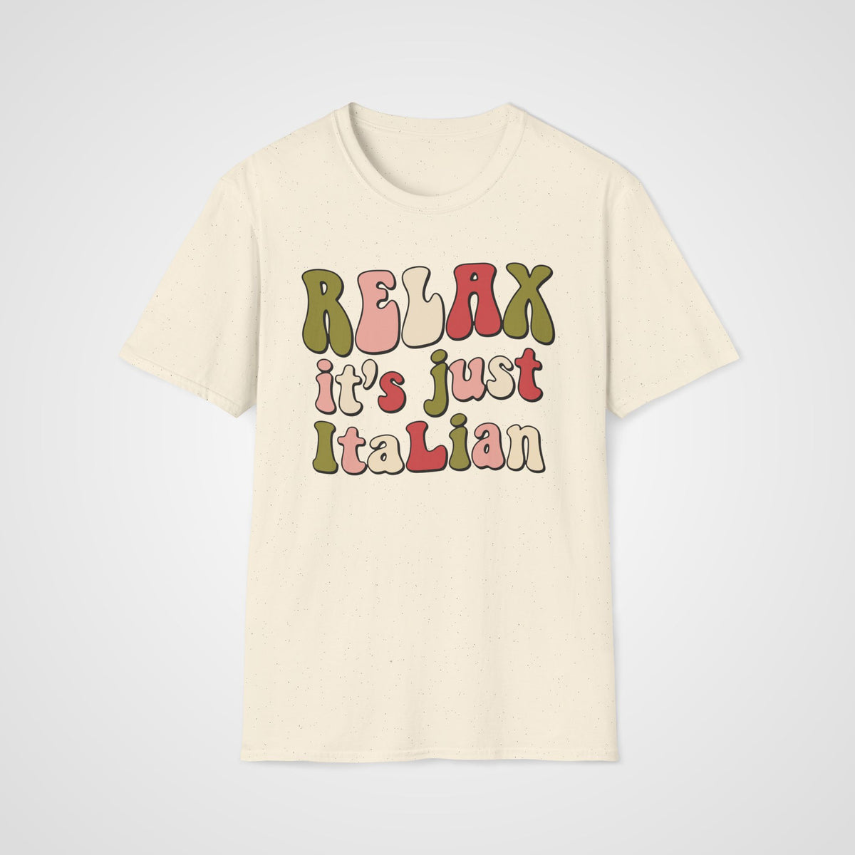 Relax It's Just Italian T-Shirt in Natural