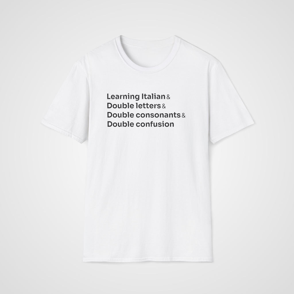 Double Letters Italian T-Shirt in White