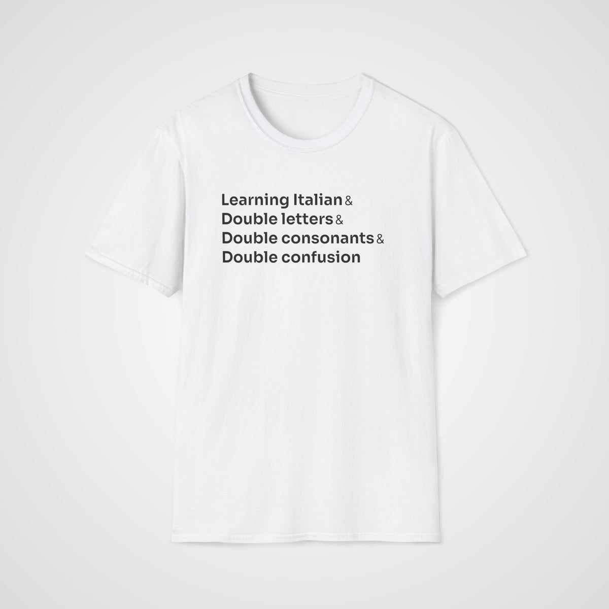 Double Letters Italian T-Shirt in White