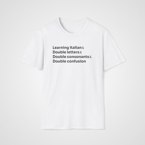 Double Letters Italian T-Shirt in White