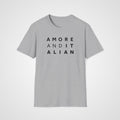 Amore & Italian T-Shirt in Sport Gray