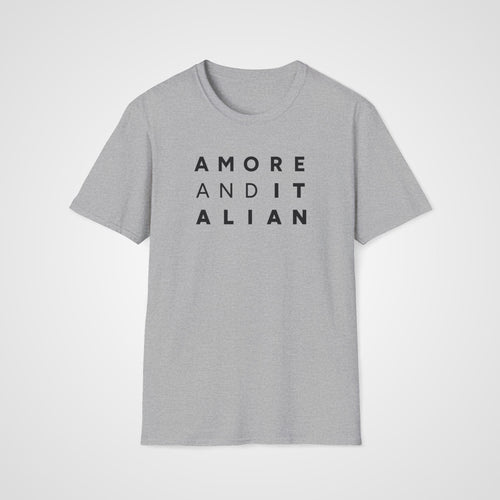 Amore & Italian T-Shirt in Sport Gray