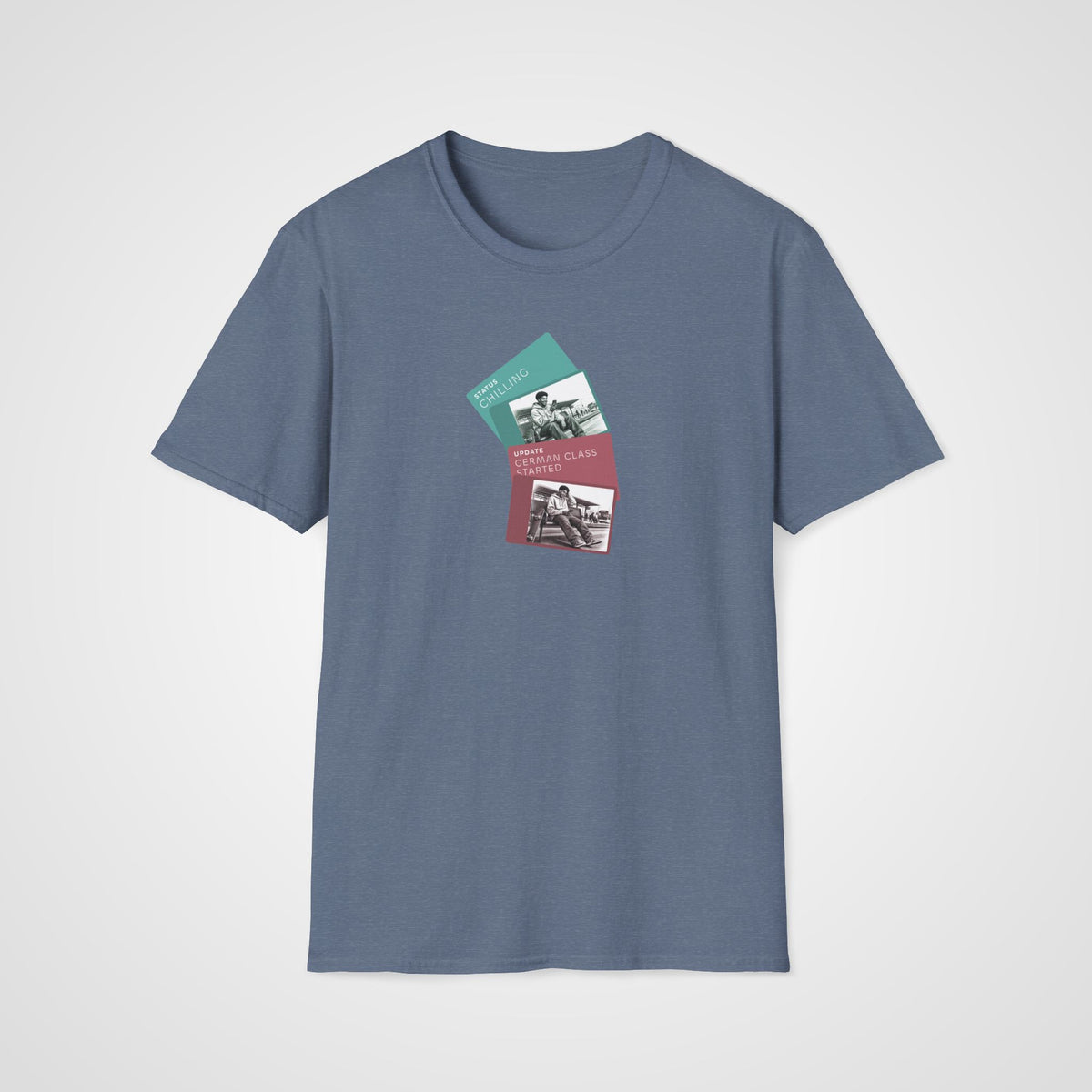 German Class Started T-Shirt in Heather Indigo