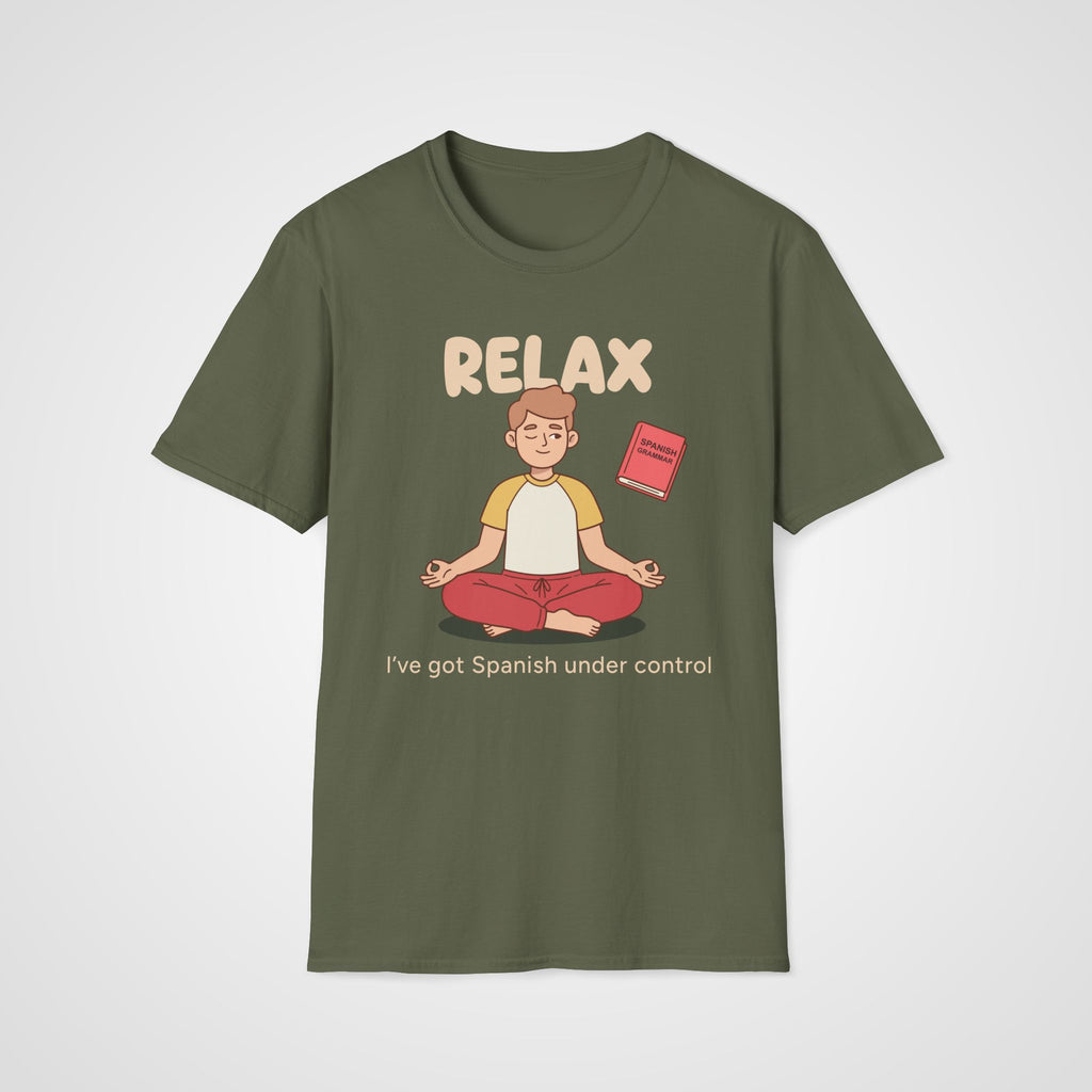 Spanish Grammar Relax T-Shirt in Military Green