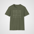 German Cases Grid T-Shirt in Military Green