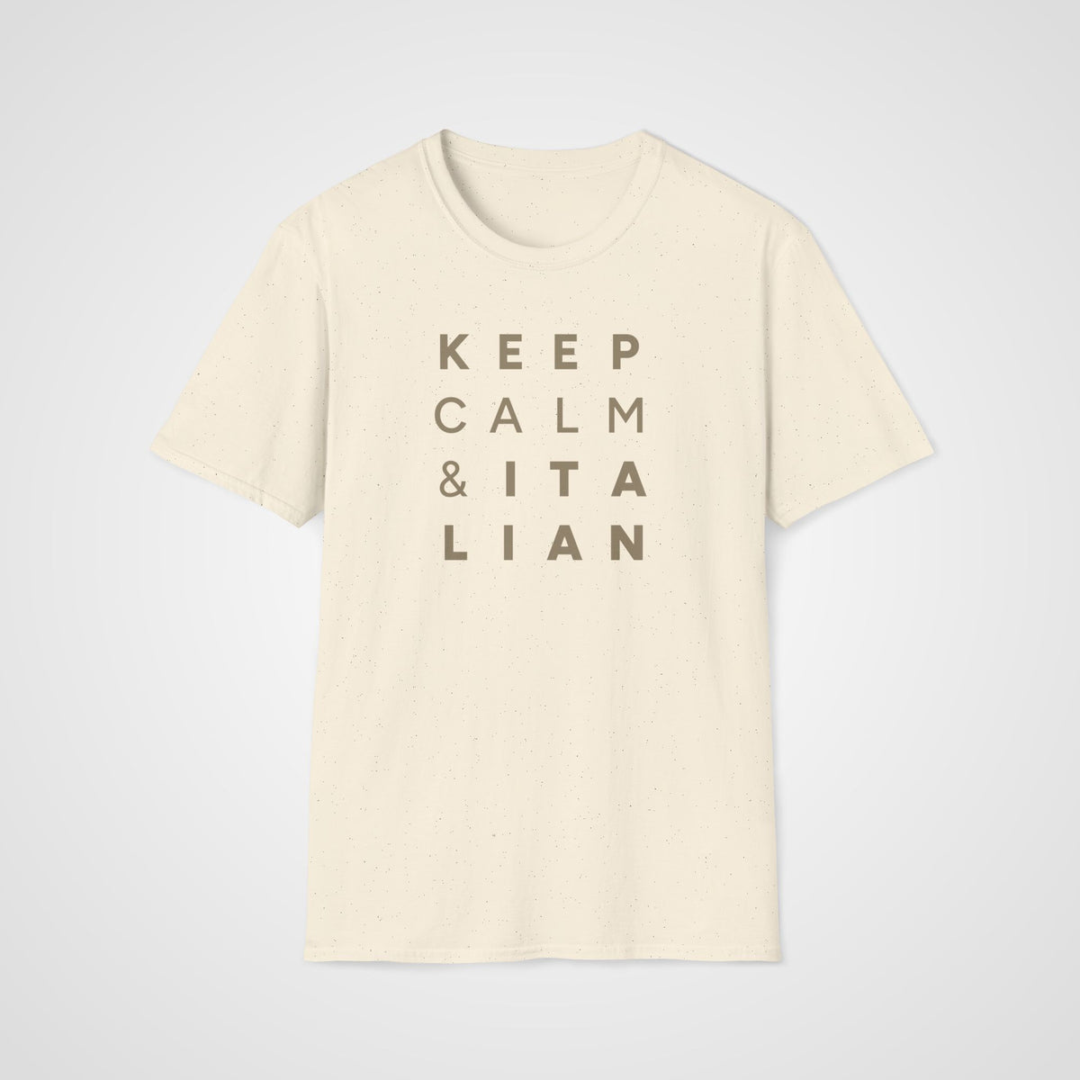 Keep Calm & Italian T-Shirt in Natural
