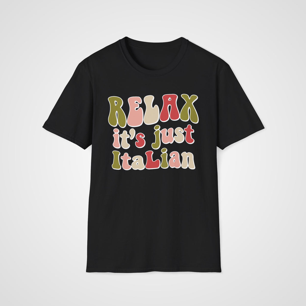 Relax It's Just Italian T-Shirt in Black