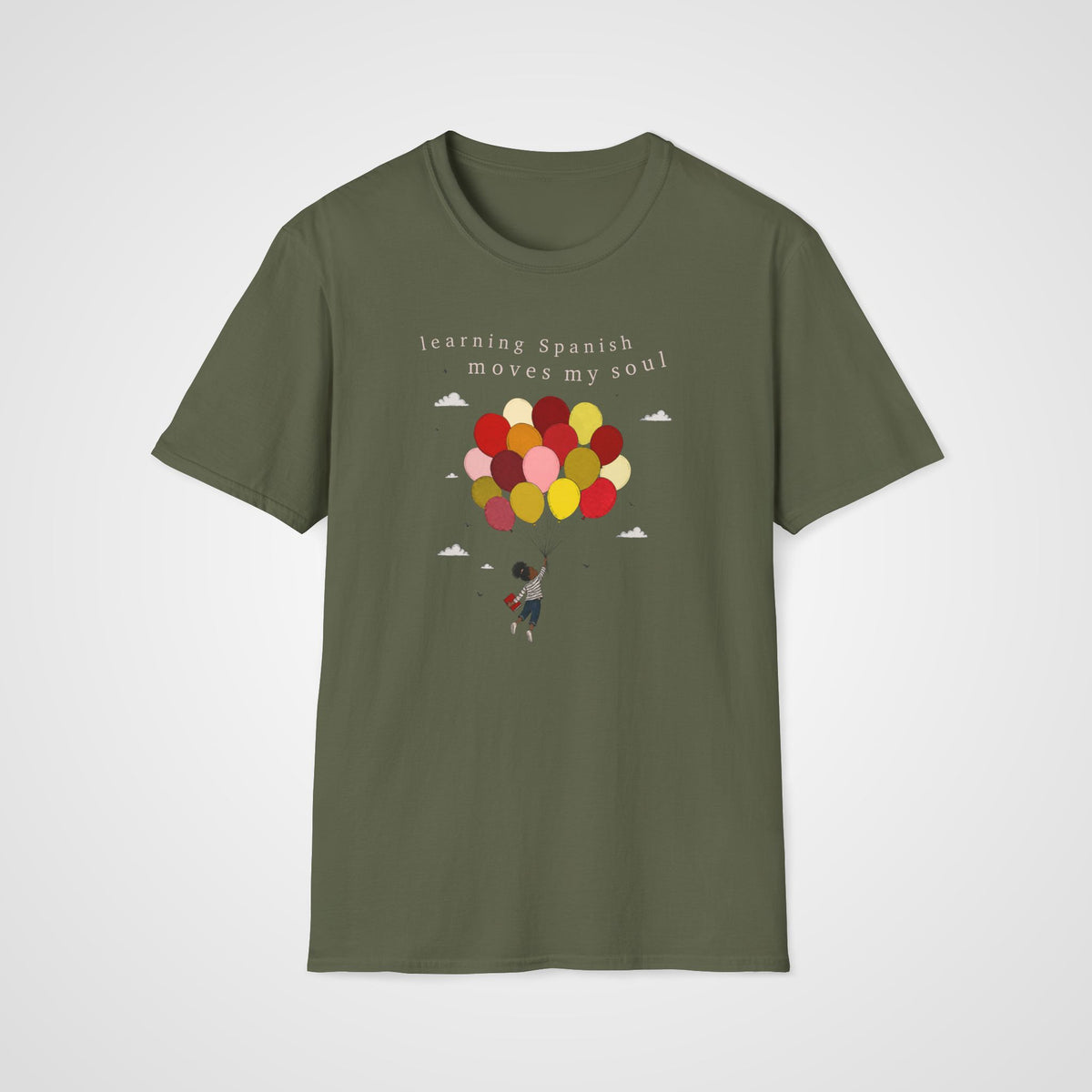Moved by Spanish T-Shirt in Military Green