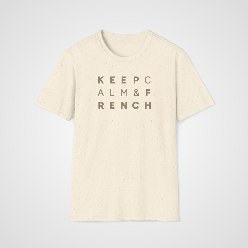 Keep Calm & French T-Shirt in Natural