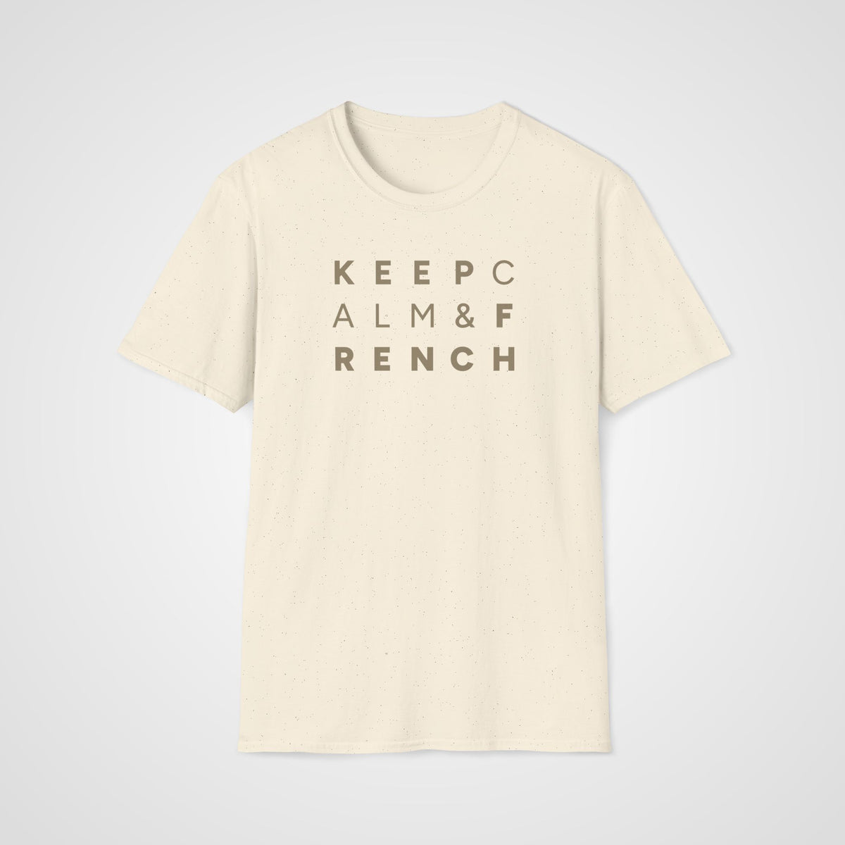 Keep Calm & French T-Shirt in Natural