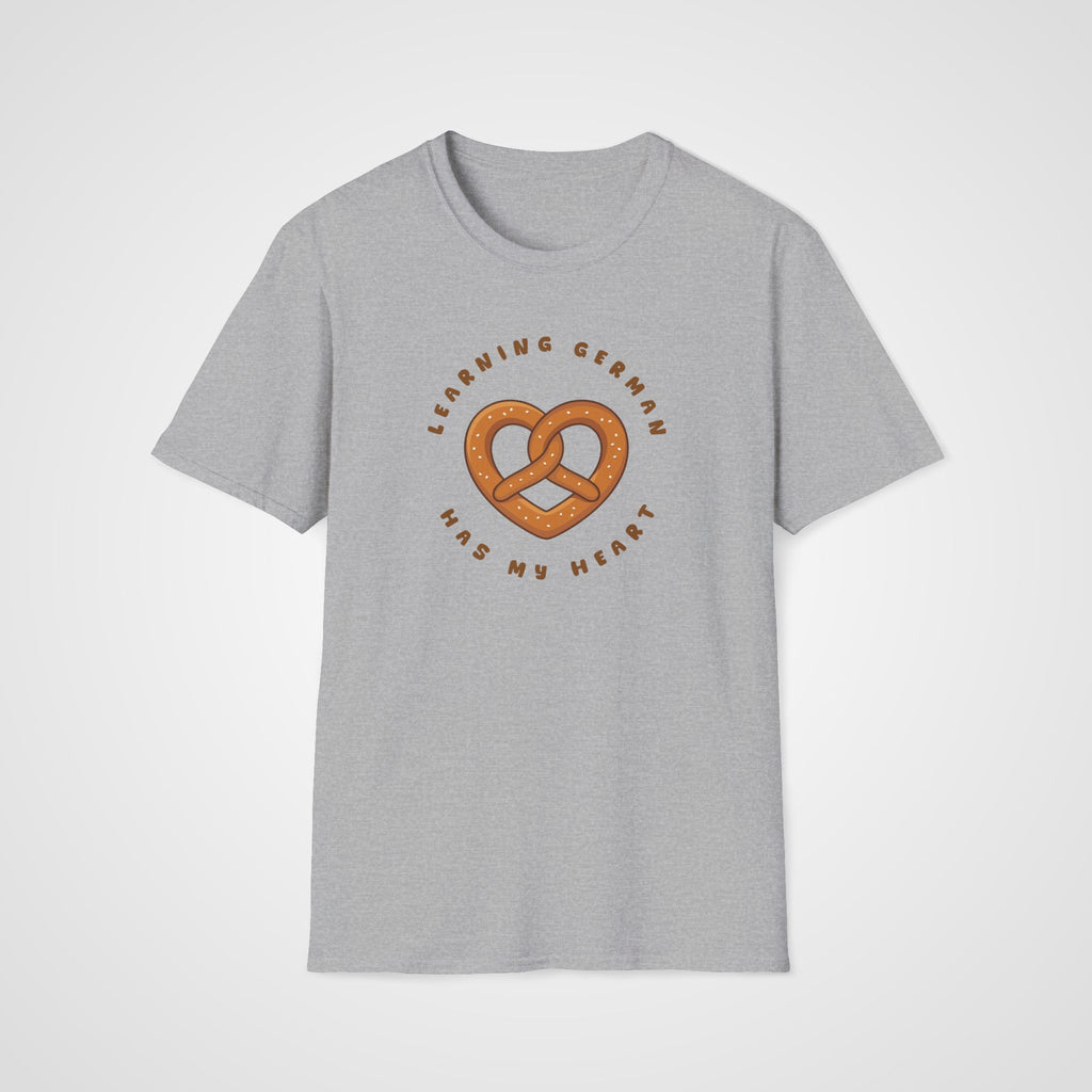 German Has My Heart T-Shirt in Sport Gray
