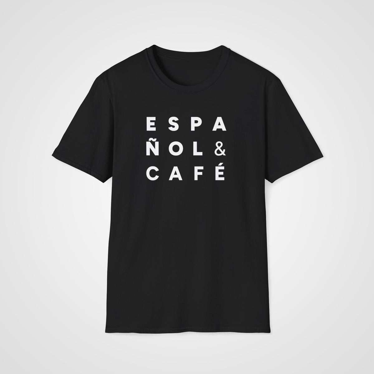 Español & Café T-Shirt in Black