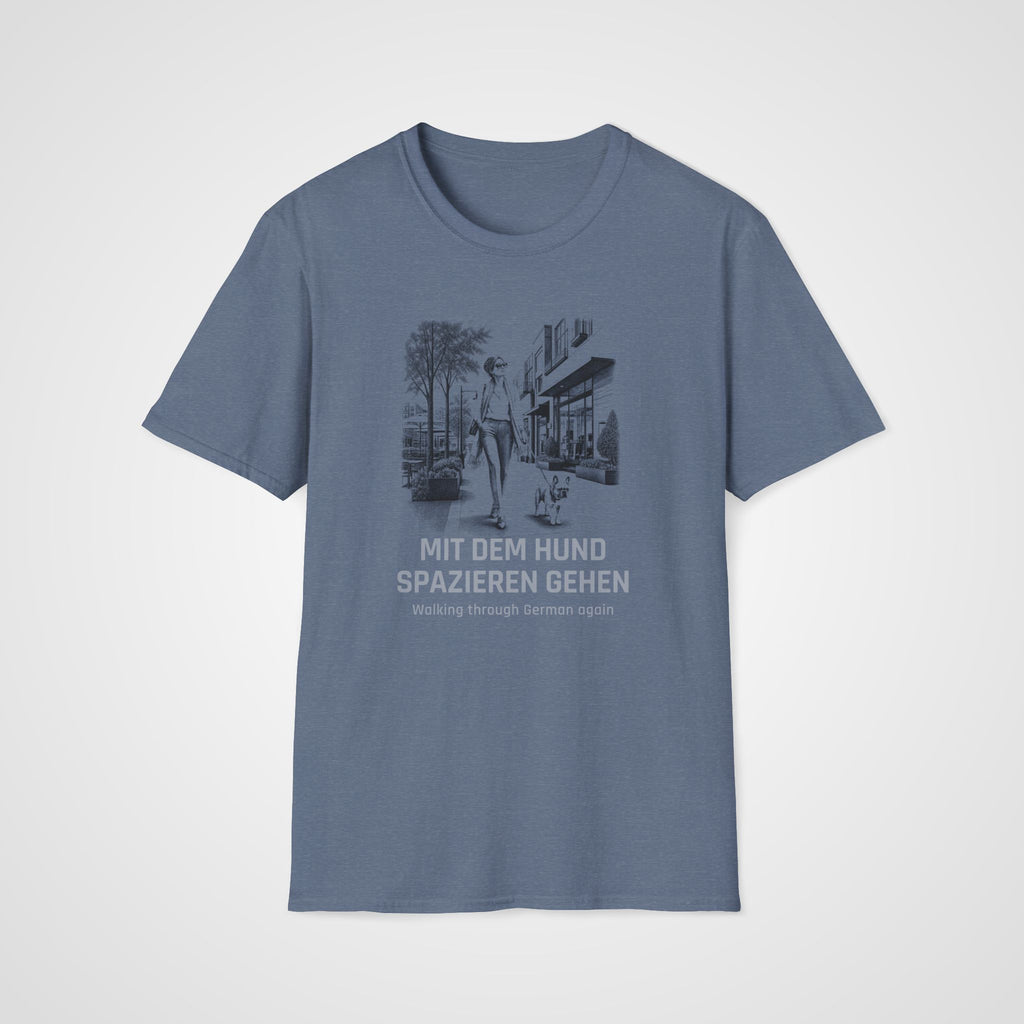 German Dog Walk T-Shirt in Heather Indigo