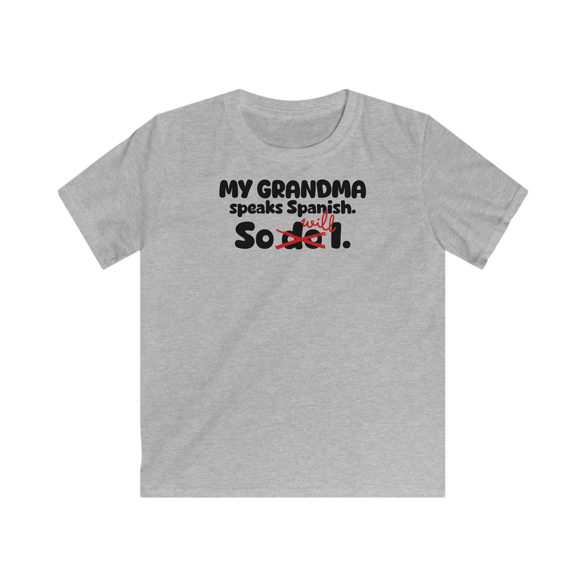 Grandma Legacy Kids T-Shirt in Sport Gray