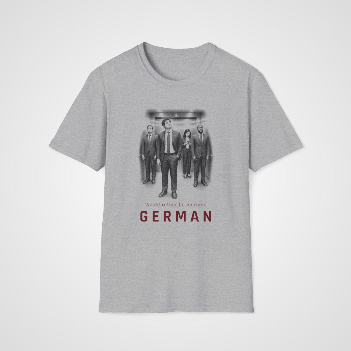 Learning German Instead T-Shirt in Sport Gray