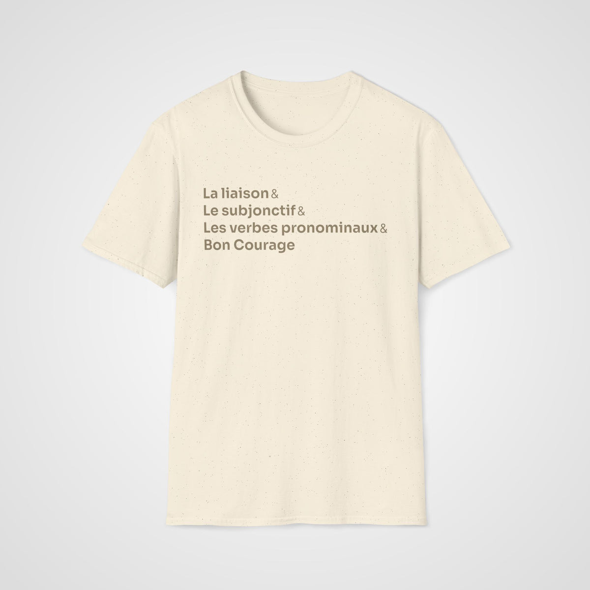 French & Bon Courage T-Shirt in Natural