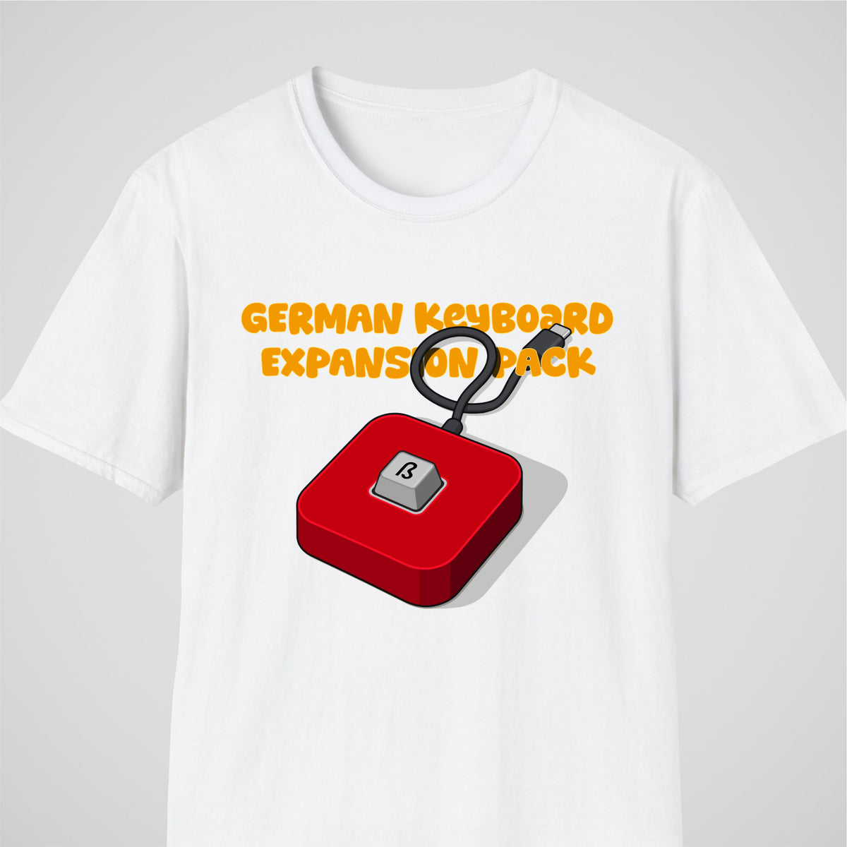 White German learner T-shirt featuring the “Expansion Pack” design